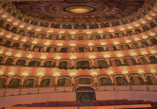 Theatervorhang Theatermalerei Prospekt