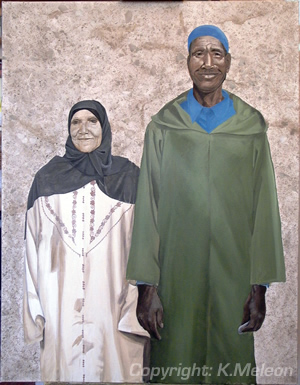 Marokkanisches Paar, Portraitmalerei Portrait